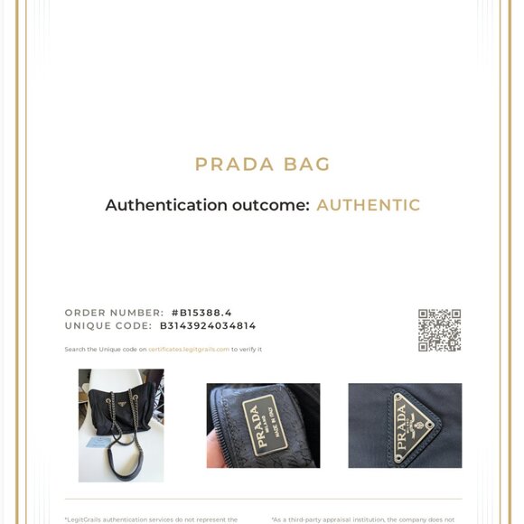 AUTHENTIC VINTAGE Prada Tessuto Chain Bag - Black w/ Silver Hardware - Picture 15 of 17